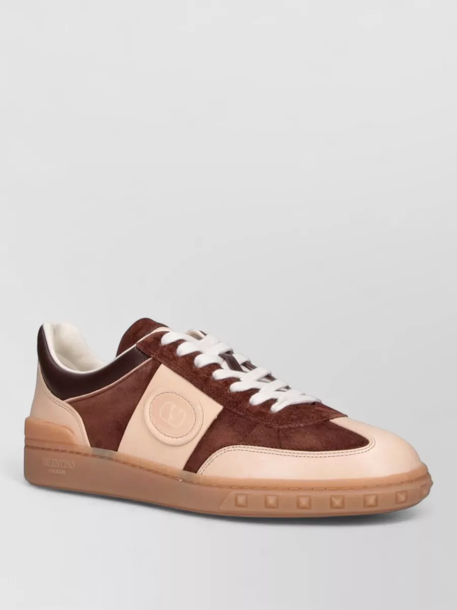 Valentino Garavani suede leather low-top sneakers