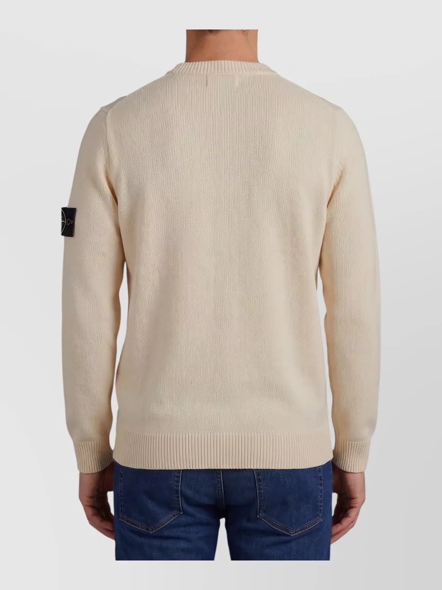 Stone Island Wool Crewneck Ribbed Sweater