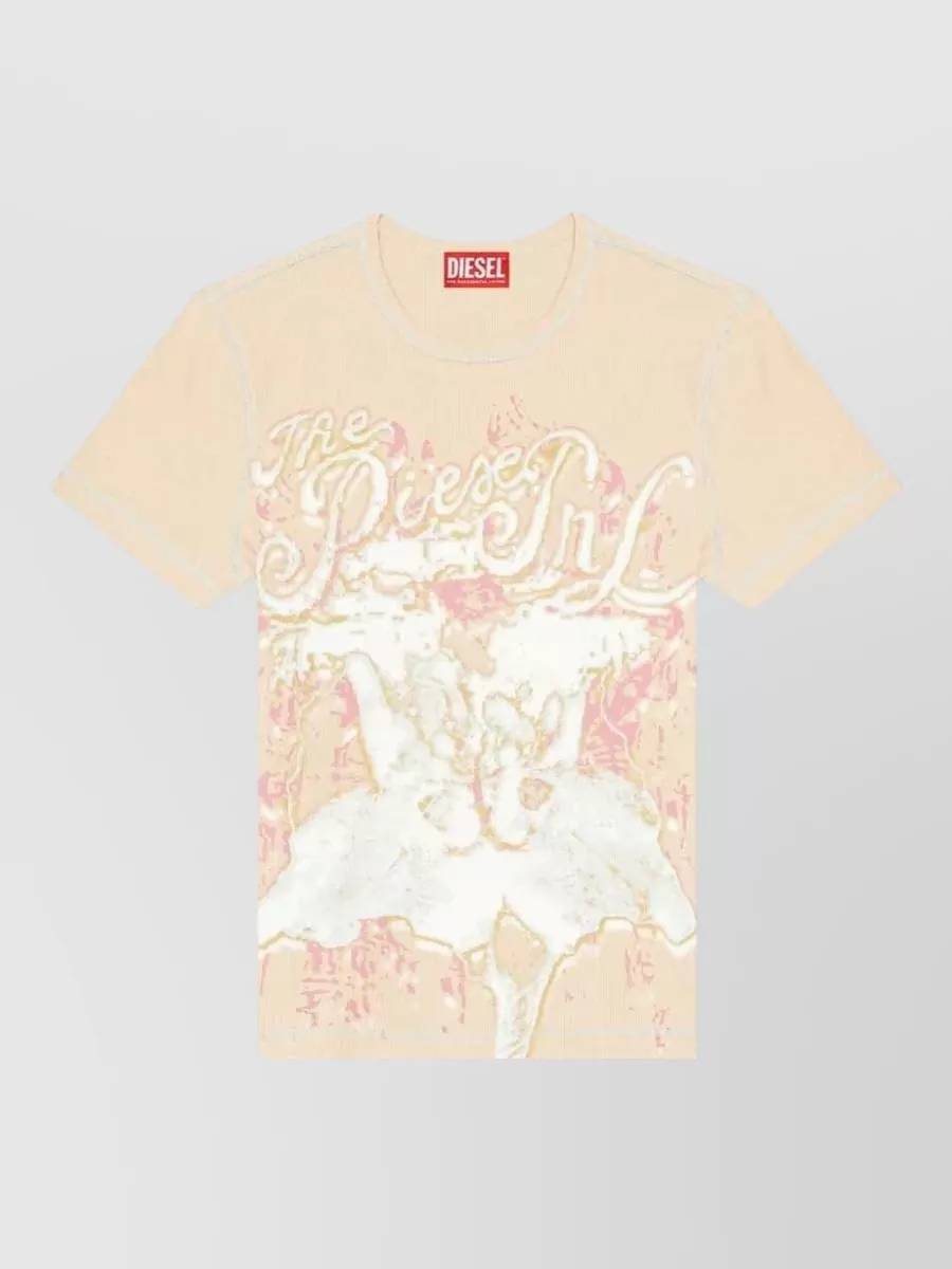 Diesel Ribbed printed short-sleeve t-shirt