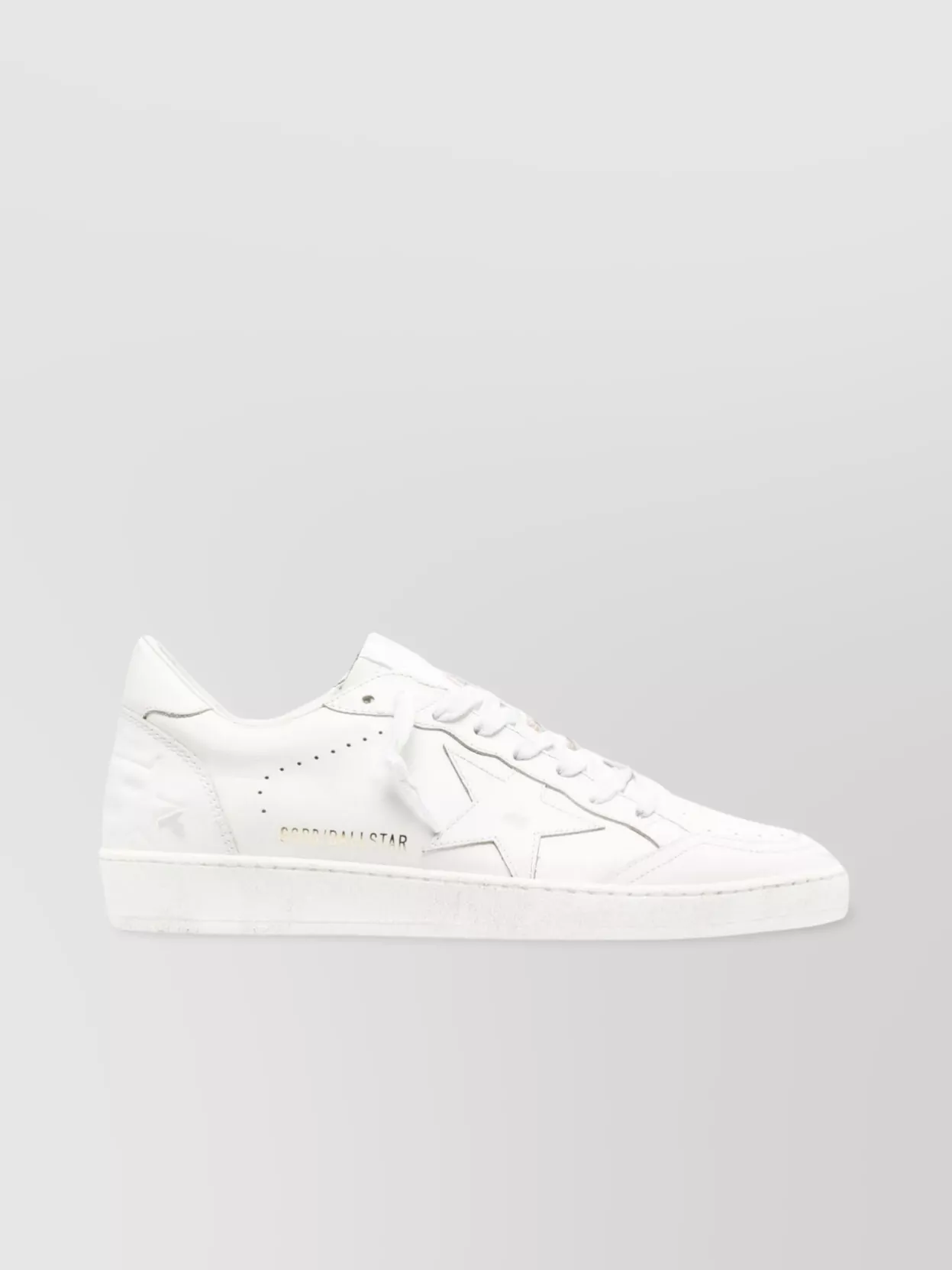 Shop Golden Goose Leather Low Top Sneakers With Signature Star Patch In White
