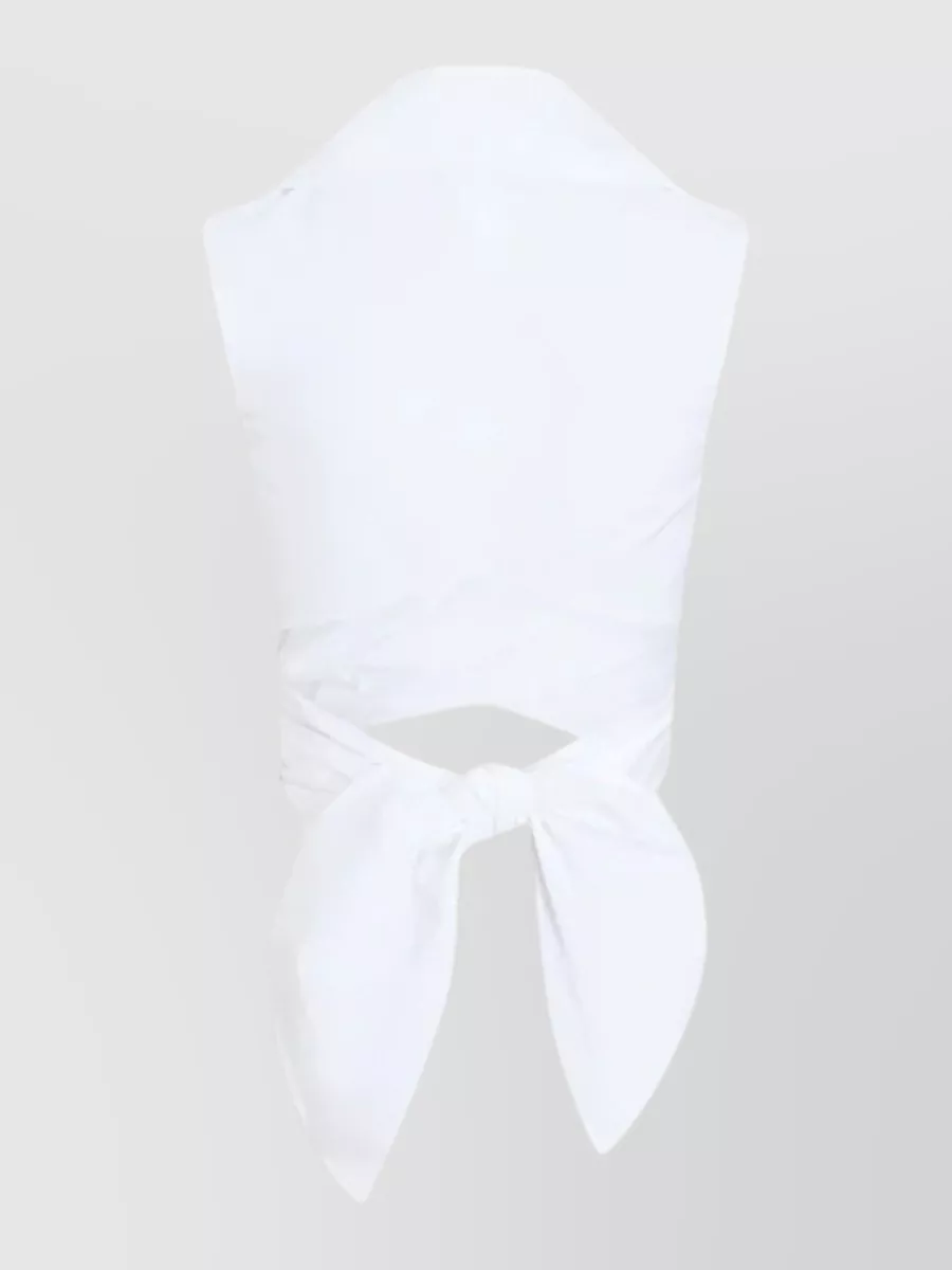 Patou Sleeveless Draped Blouse