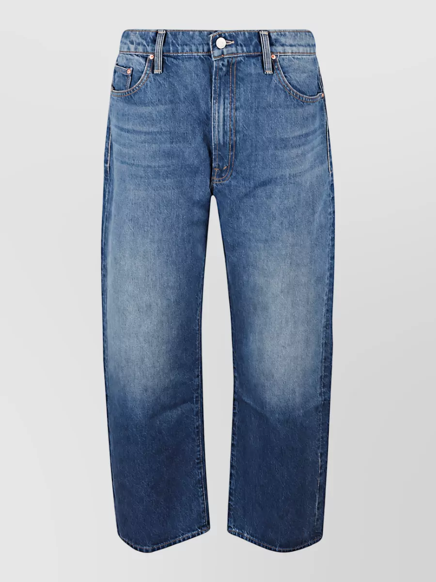 Mother denim straight-leg cropped jeans
