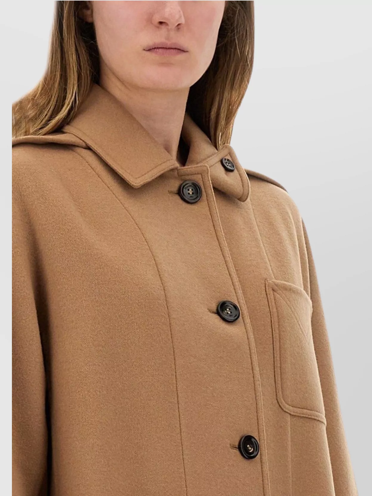 Max Mara Long Hooded Coat Large Pockets