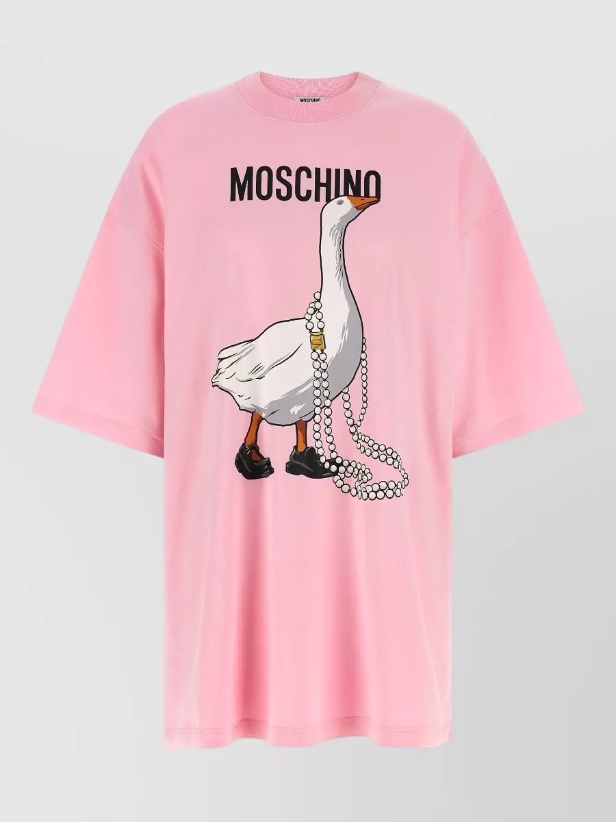 Moschino Cotton Printed Short-Sleeve Mini Dress