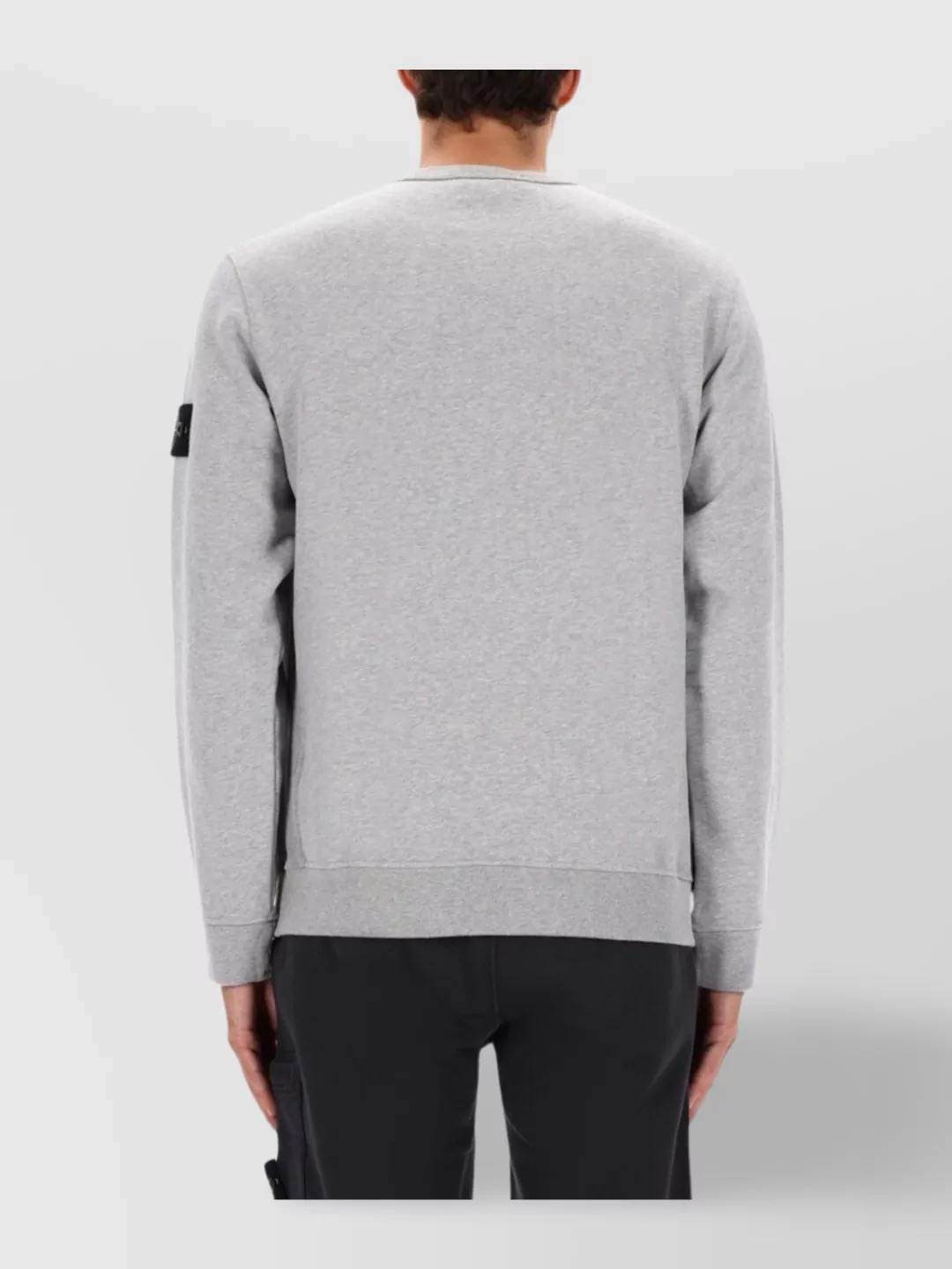 Stone Island Crew Neck Long Sleeve Ribbed Sweater