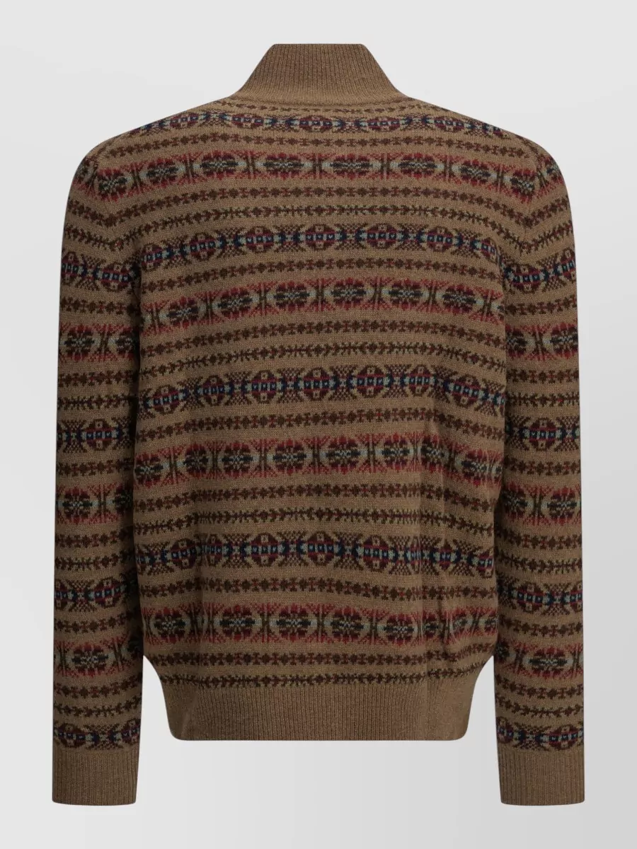 Polo Ralph Lauren wool fair isle half zip sweater
