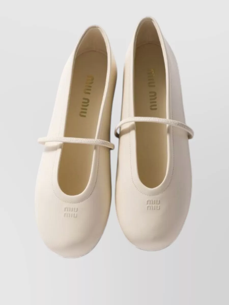 Miu Miu Leather Ballerina Shoes