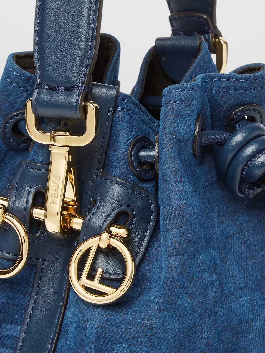 Fendi Mon Tresor Mini Denim Bucket Bag