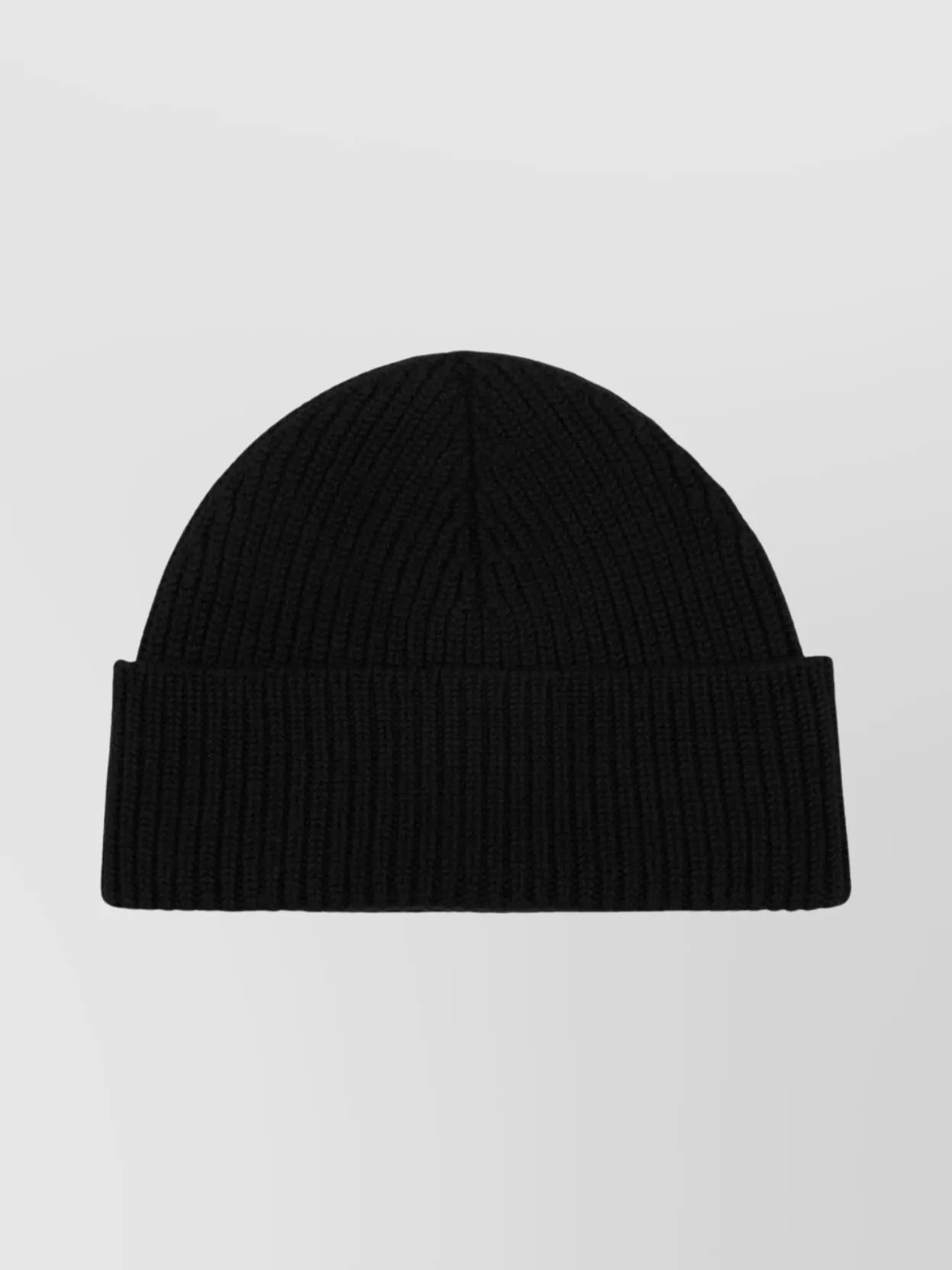 Ami Alexandre Mattiussi Wool Beanie With Ribbed Knit Design