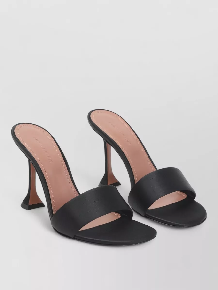Amina Muaddi silk satin open square-toe mules