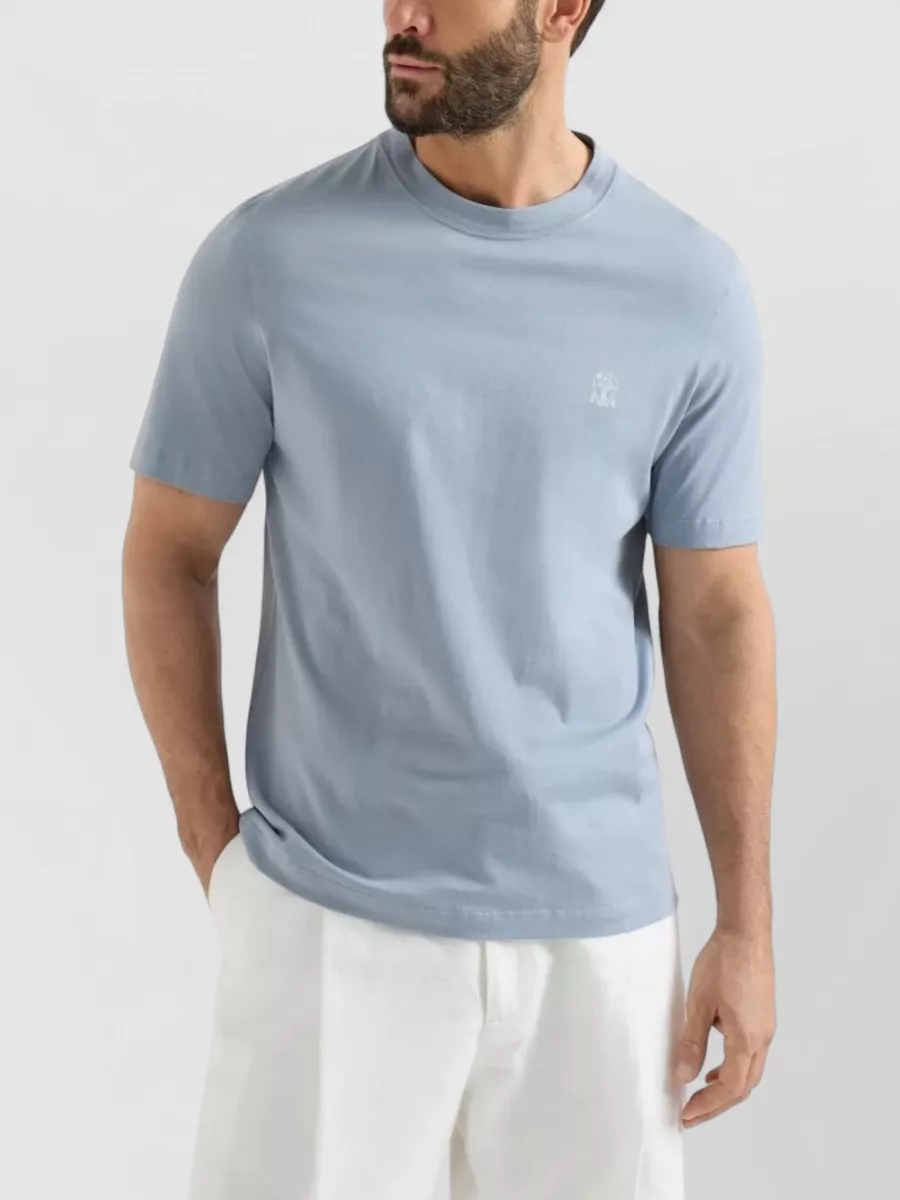 Brunello Cucinelli Crewneck Short Sleeve Printed T-Shirt