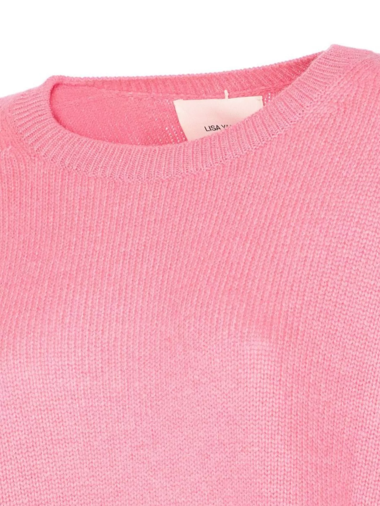 Lisa Yang Oversized Crewneck Knitwear Side Slits In Pink