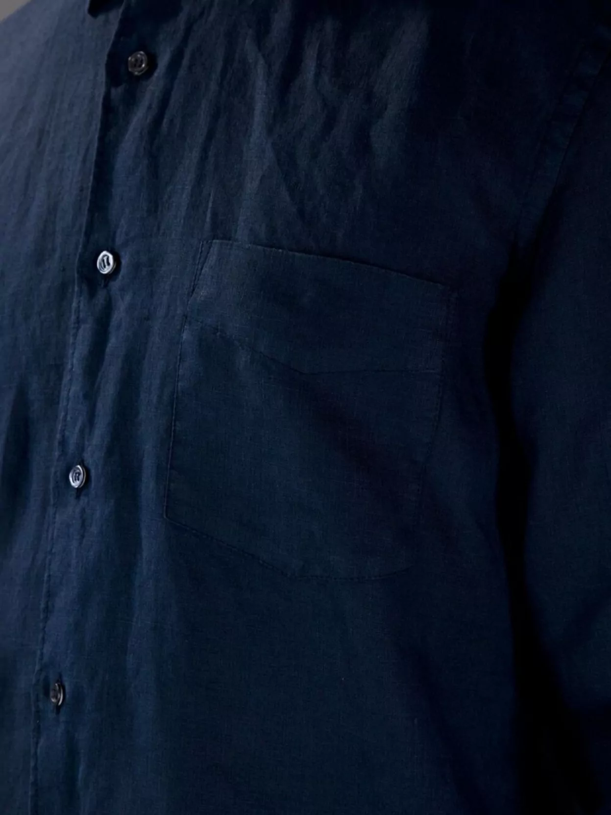 Aspesi Long Sleeve Shirt Curved Hem Design