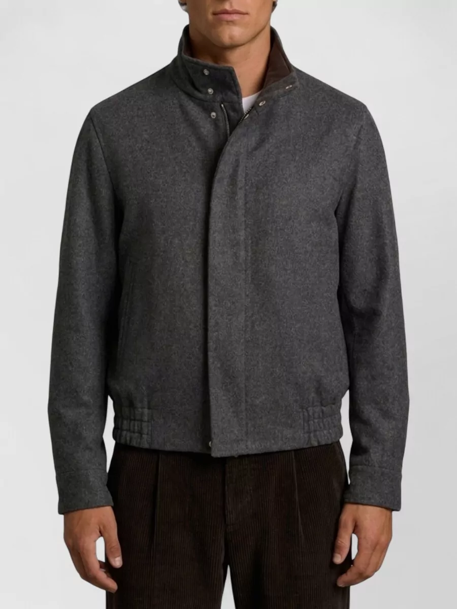 Lardini virgin wool regular-fit bomber jacket