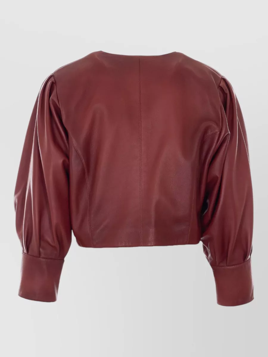 Chloé Cropped Long-Sleeve Crewneck Jacket