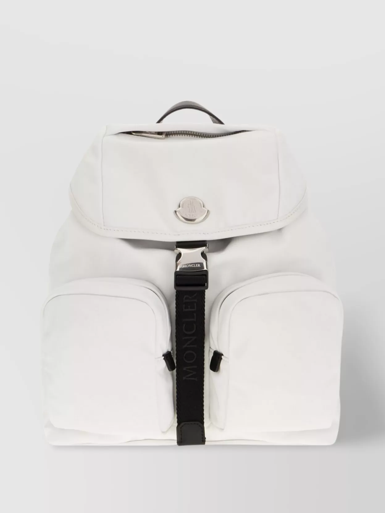 Moncler Nylon Backpack With Adjustable Straps And Front Flap