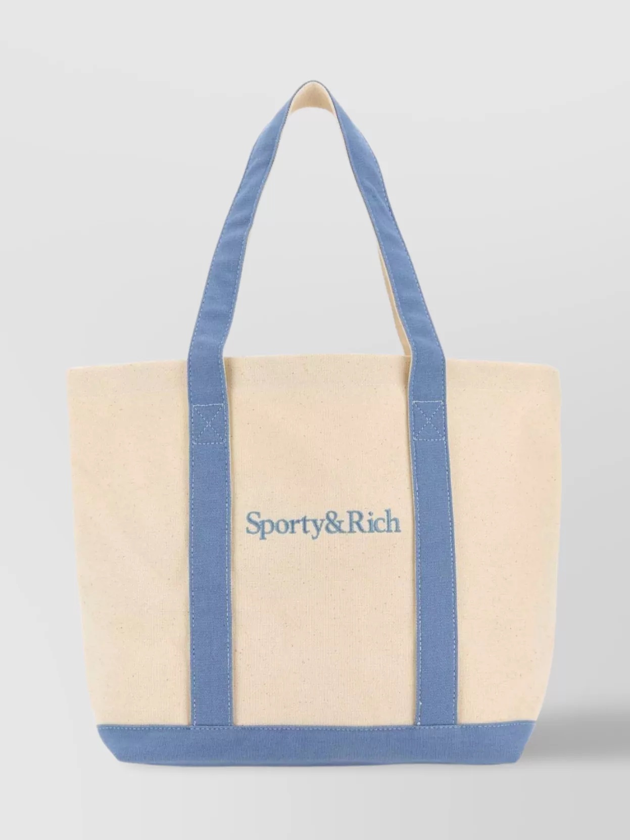 Shop Sporty And Rich Top Handle Canvas Tote Bag