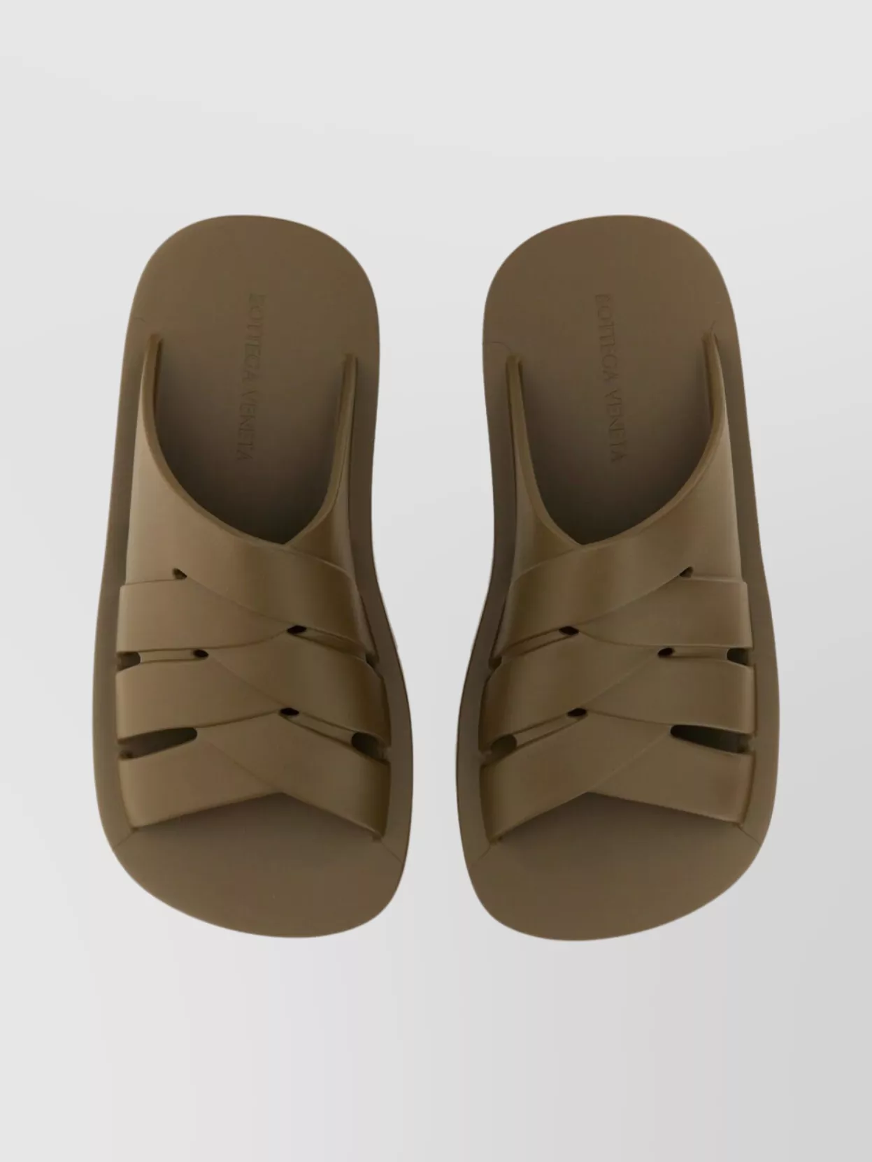 Bottega Veneta Stylish Cut-Out Rubber Sandals For Comfort