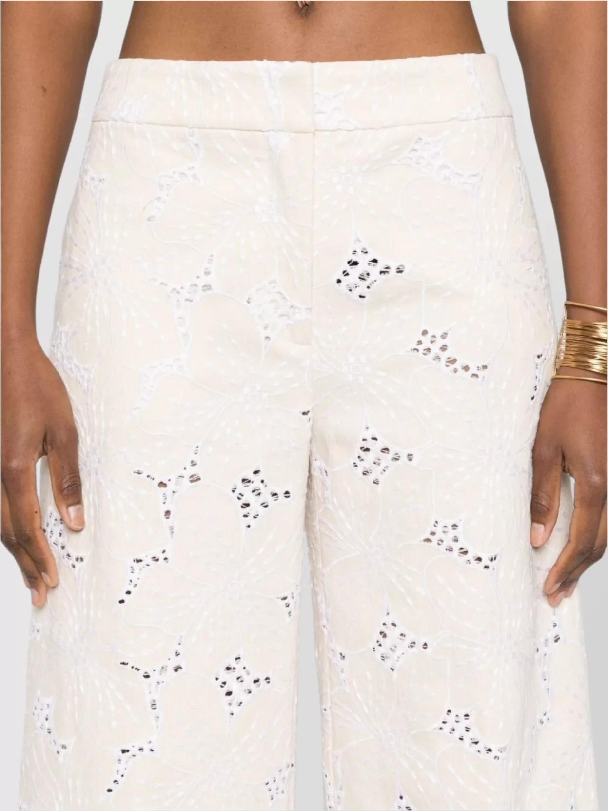 GENNY STRAIGHT WIDE-LEG TROUSERS HIGH WAIST