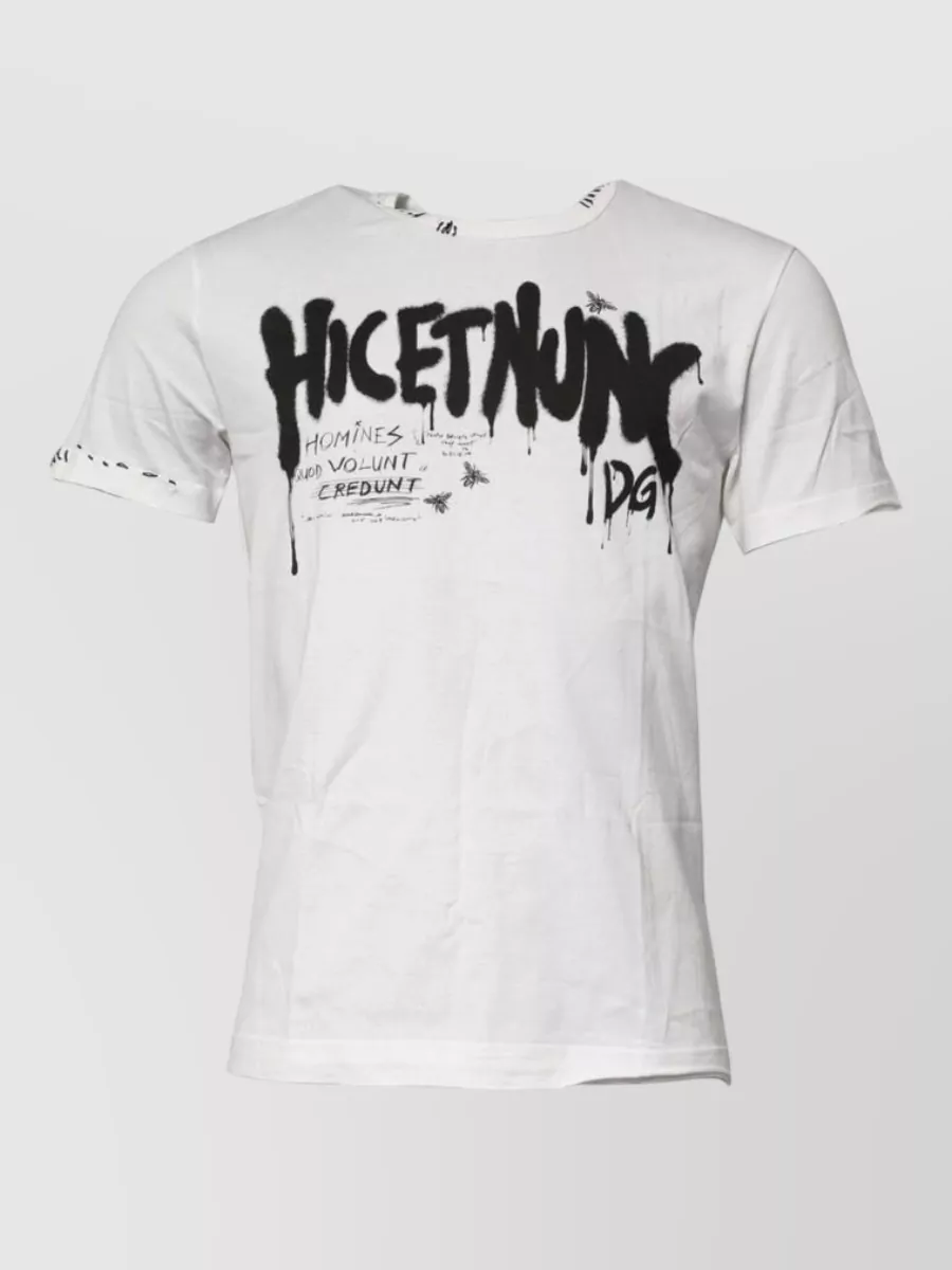 Dolce&Gabbana Graphic print cotton crew neck t-shirt