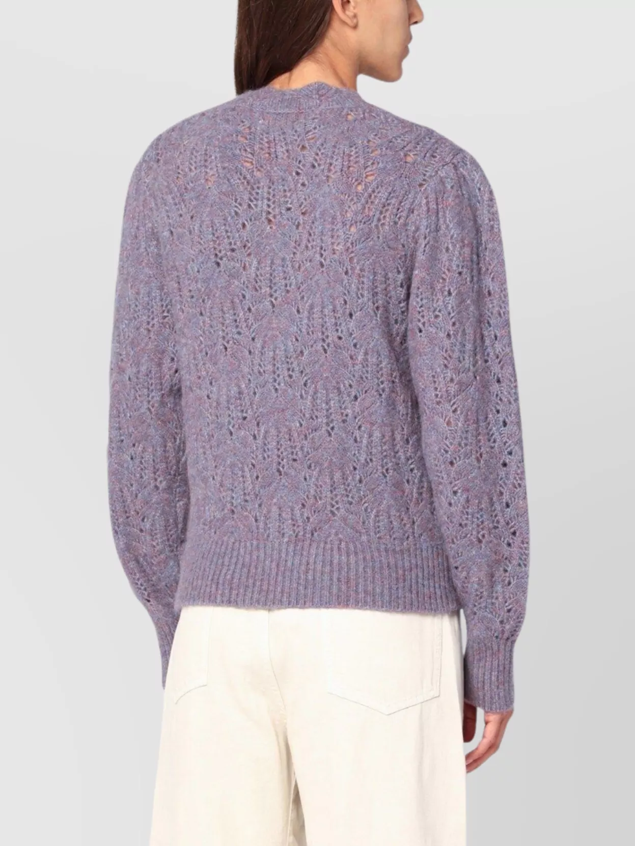 Isabel Marant Étoile Blue-violet Openwork Alpaca-blend Sweater Women In Purple
