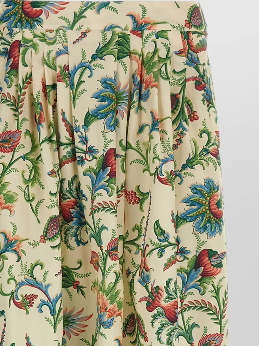 Etro Floral Motif High Waist Maxi Skirt
