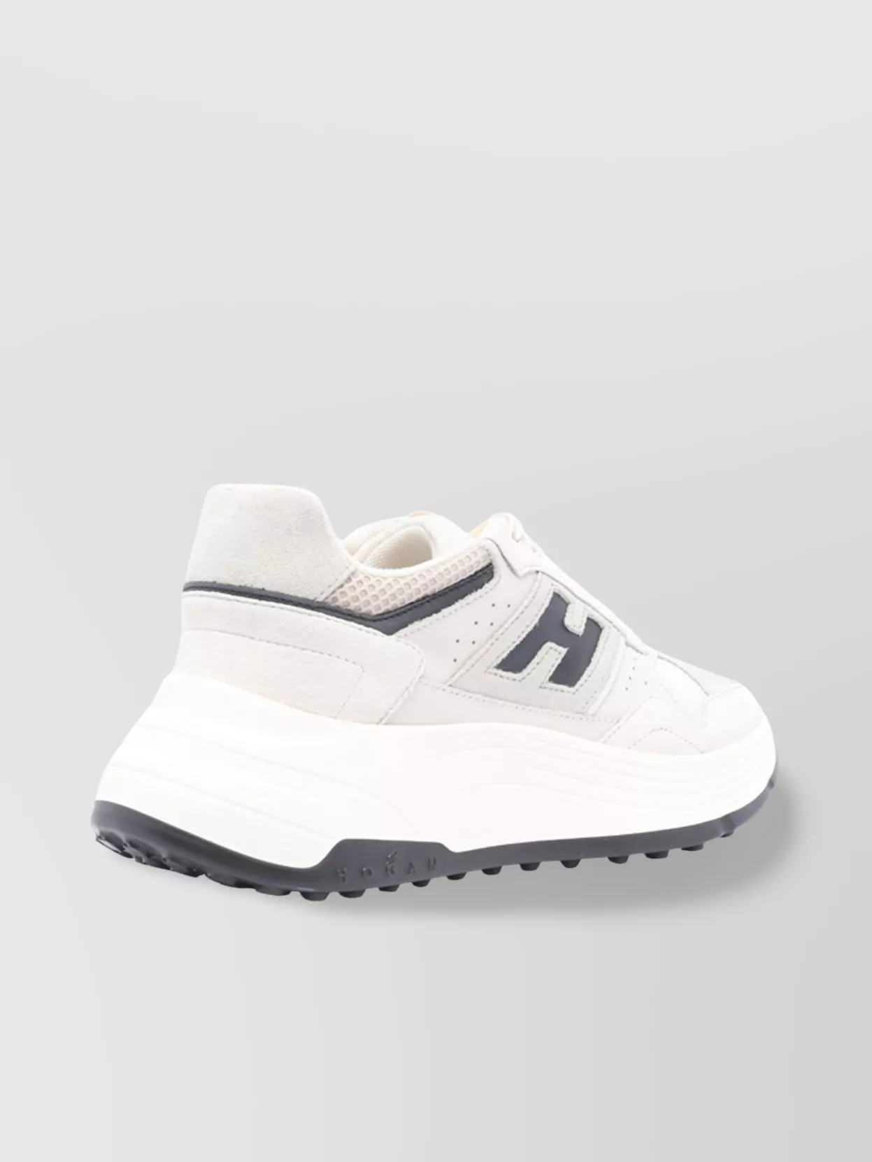 Hogan Low Top Leather Sneakers With Mesh Panels