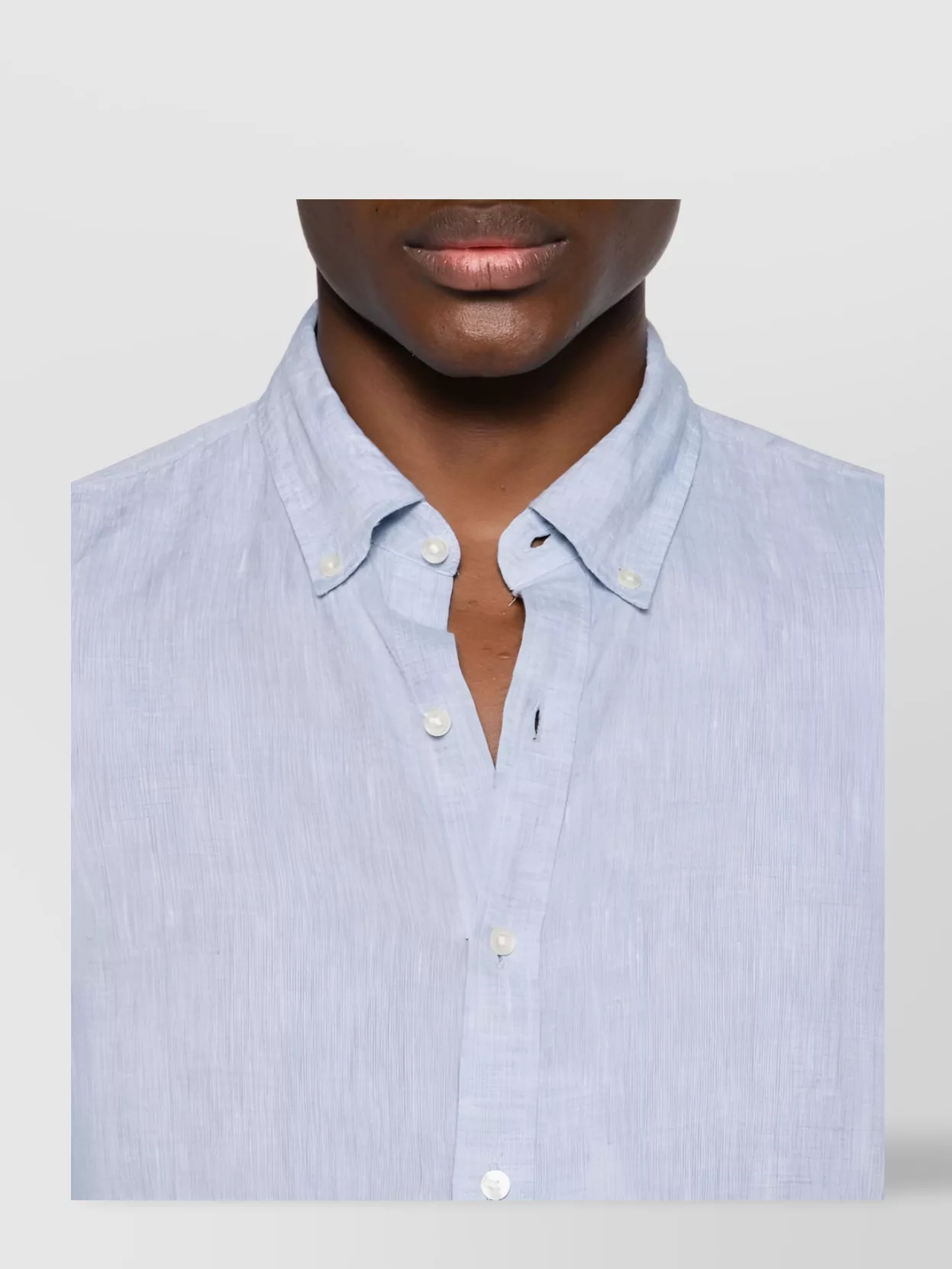 Michael Kors Linen Chambray Button-Down Collar Shirt