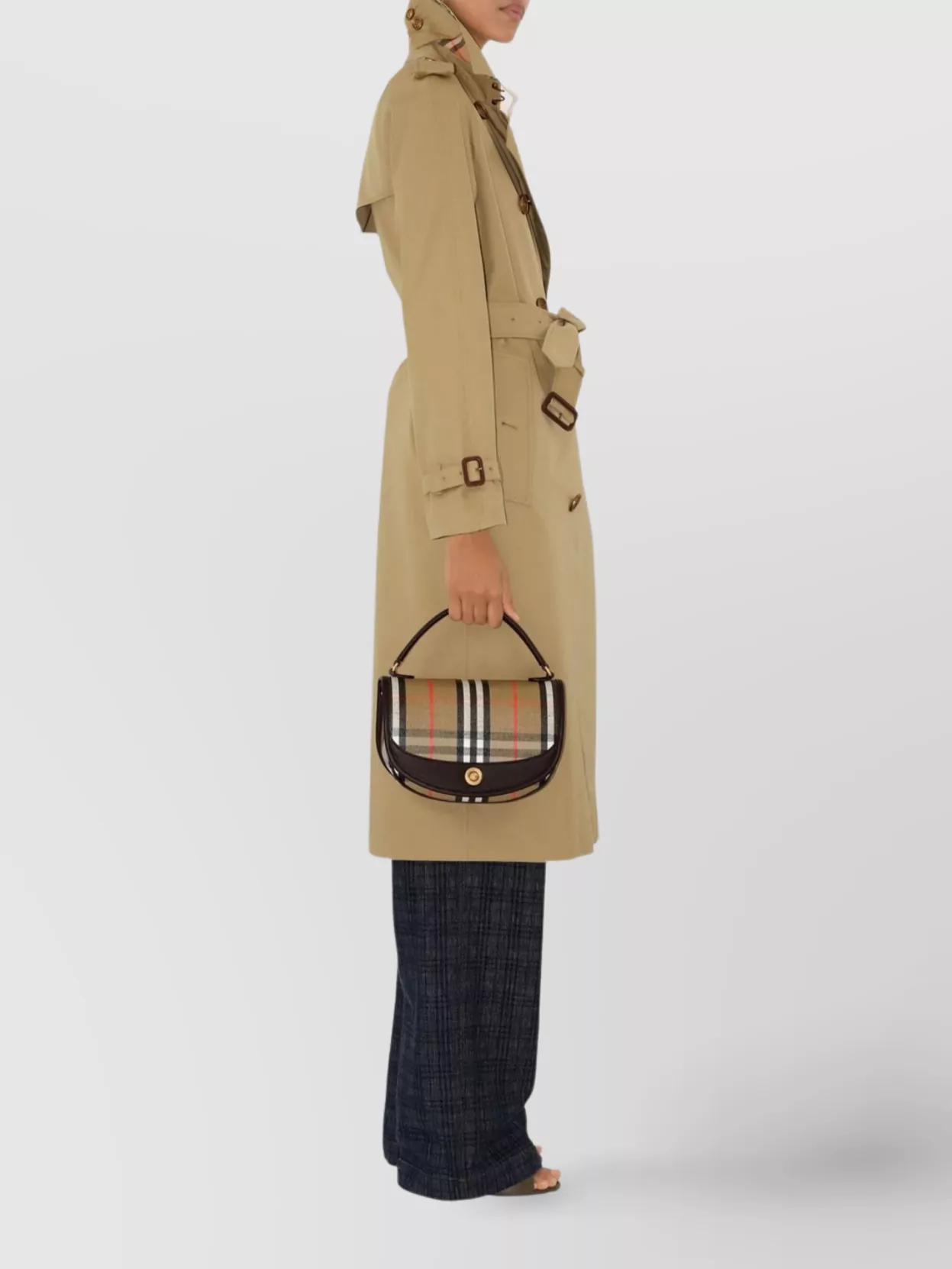 Burberry Long Trench Coat Adjustable Belt