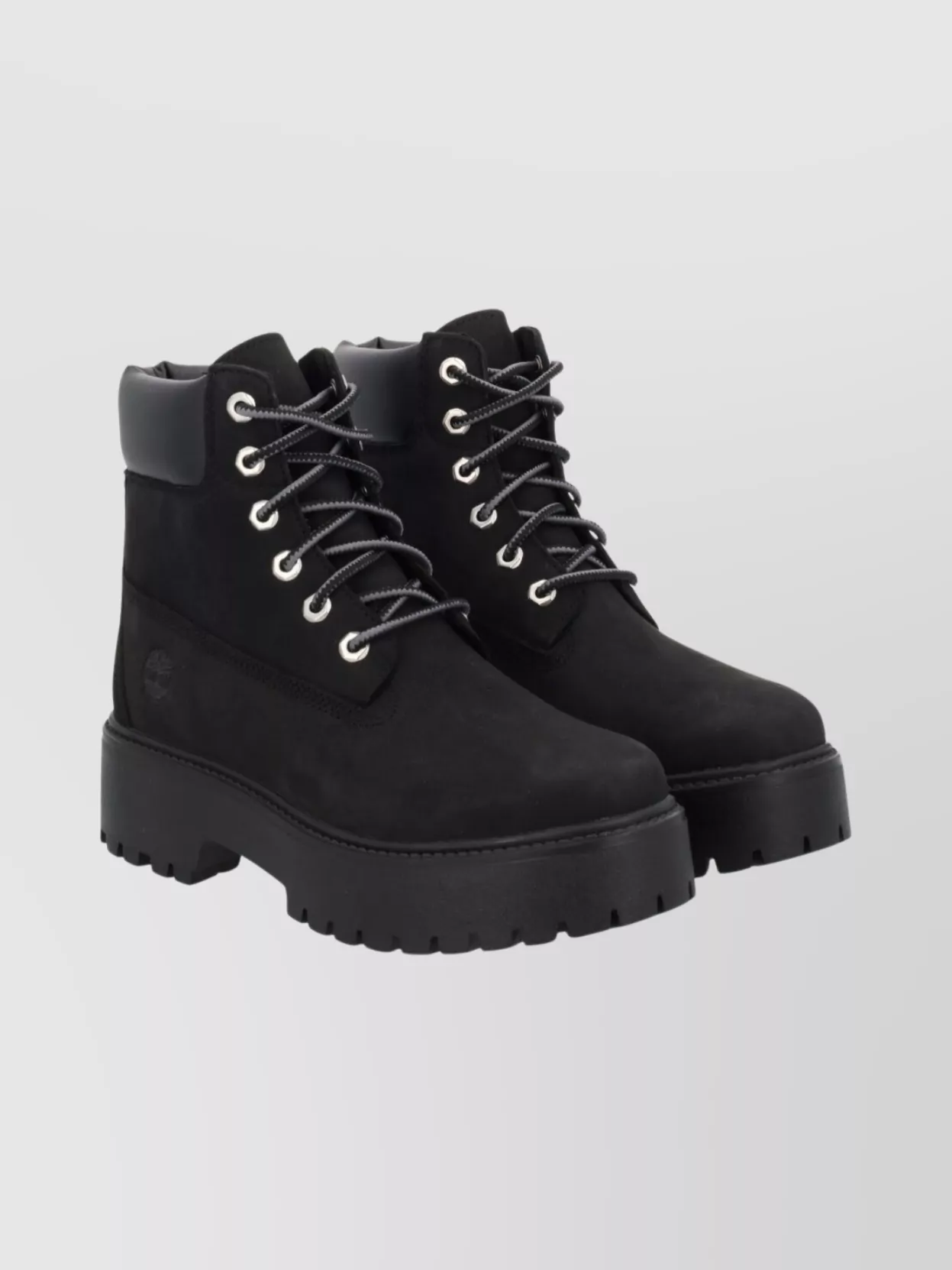Timberland Ankle Boots With Lug Sole And Metal Eyelets