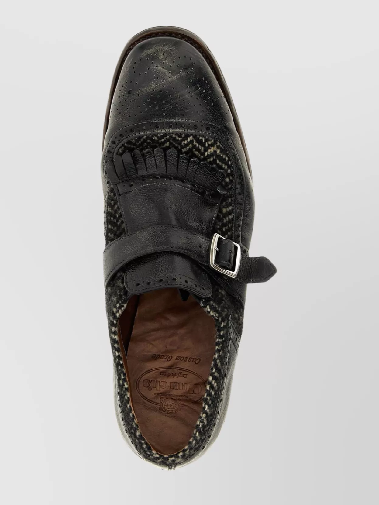 Church's Perforated Round Toe Textured Loafers