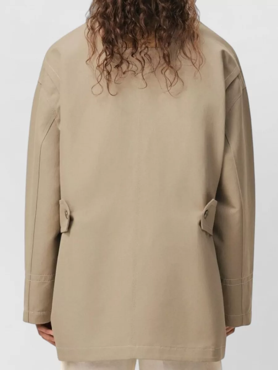 Ami Paris Cotton Single-Breasted Coat