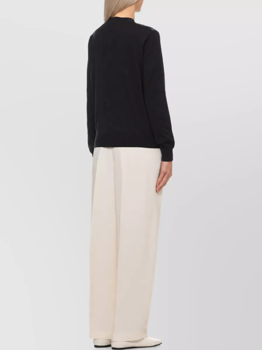 Fabiana Filippi Ribbed Round Neck Cardigan