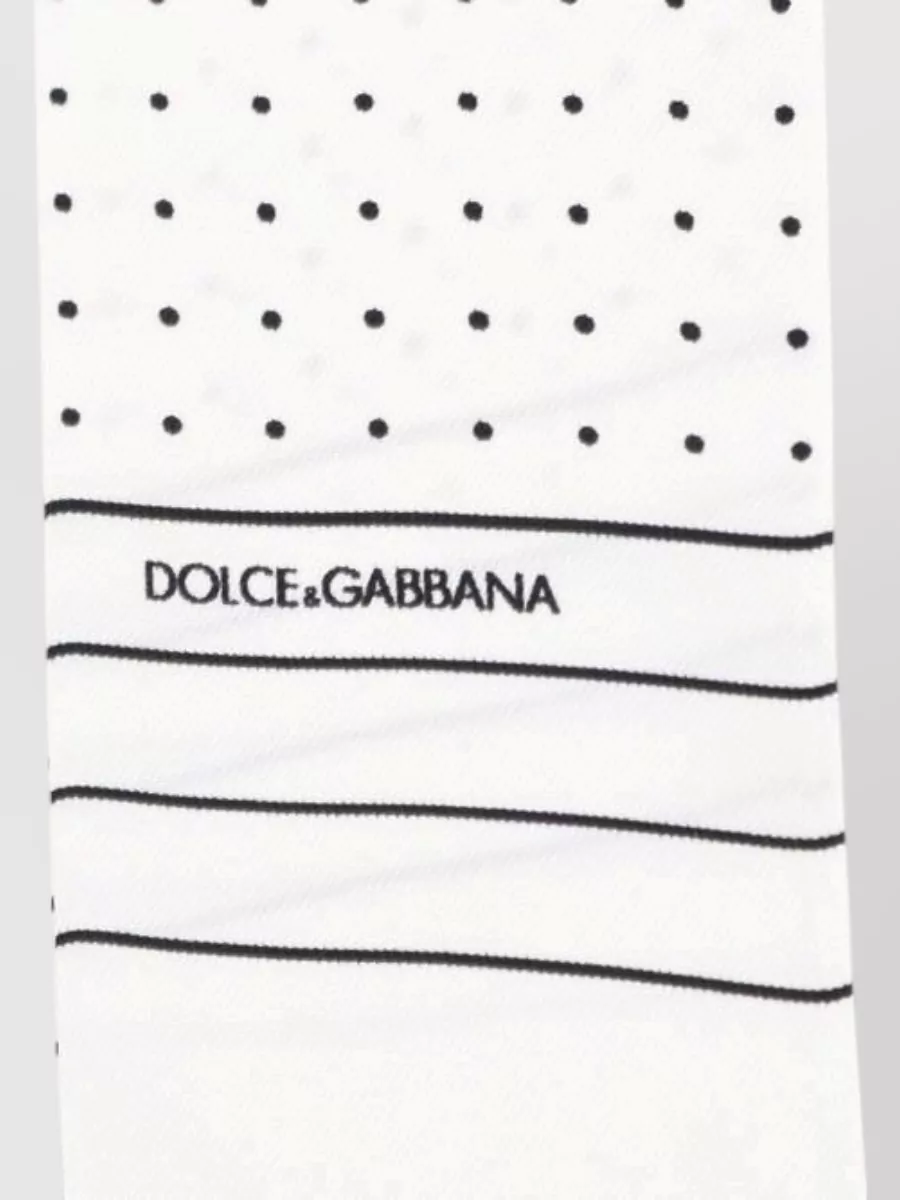 Dolce&Gabbana Silk Polka-Dot Skinny Scarf