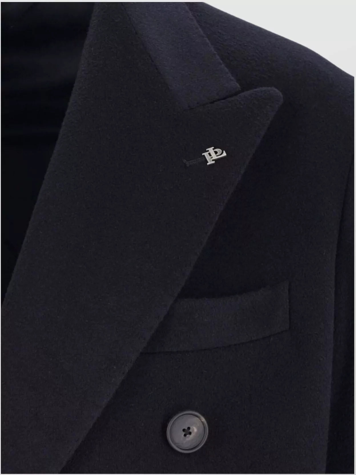 Tagliatore Black Double-breasted Coat With Four Pockets In Black