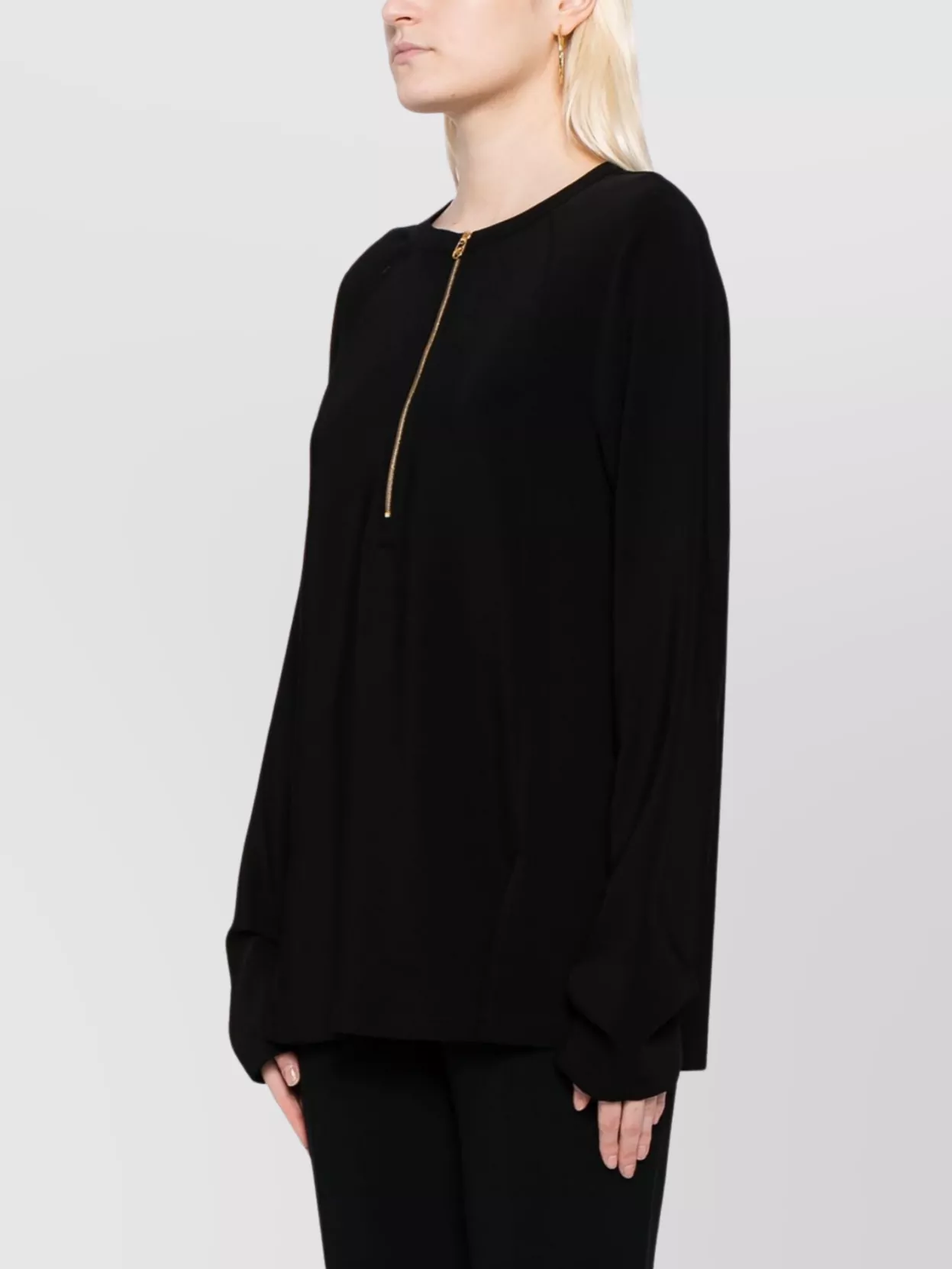 Stella Mccartney Zipper Detail Long Sleeve Top