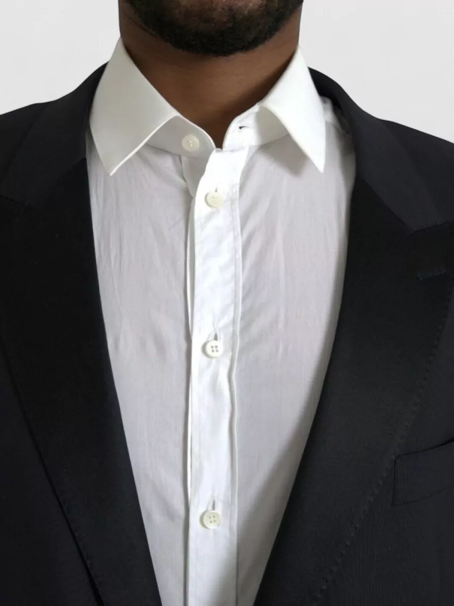 Dolce&Gabbana Silk Virgin Wool Single-Breasted Tuxedo Jacket