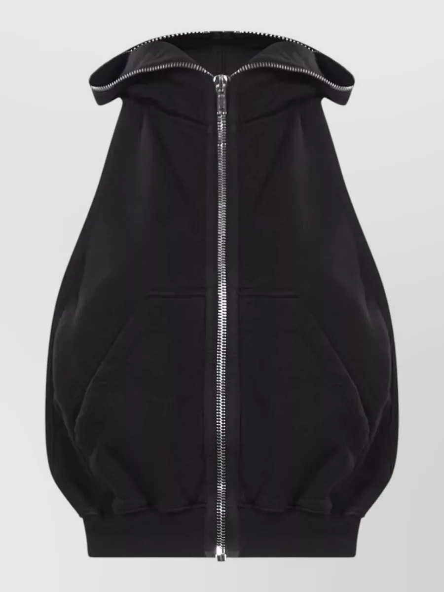 Rick Owens Drkshdw ribbed sleeveless hoodie