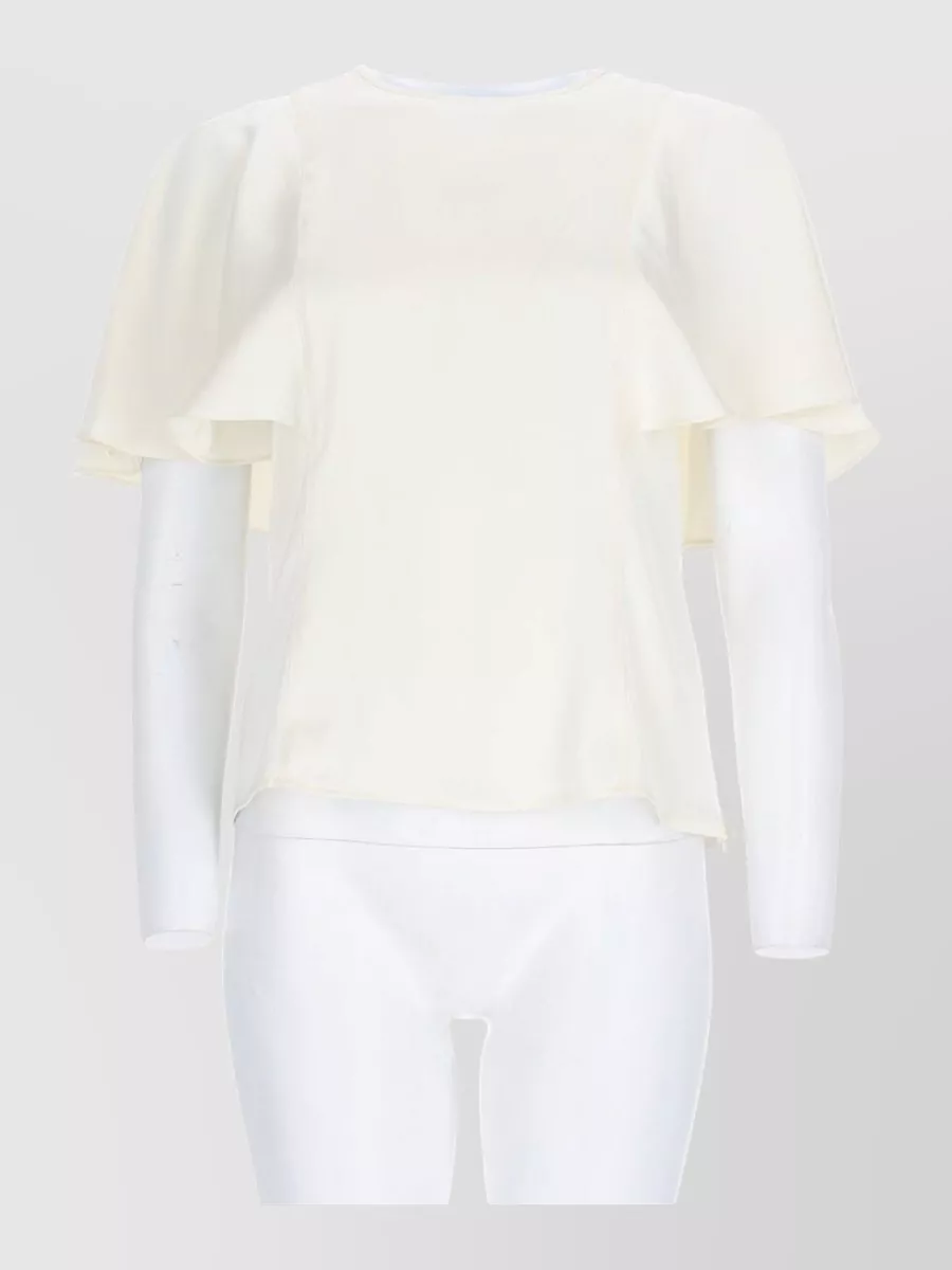 Michael Kors satin cape-sleeve blouse
