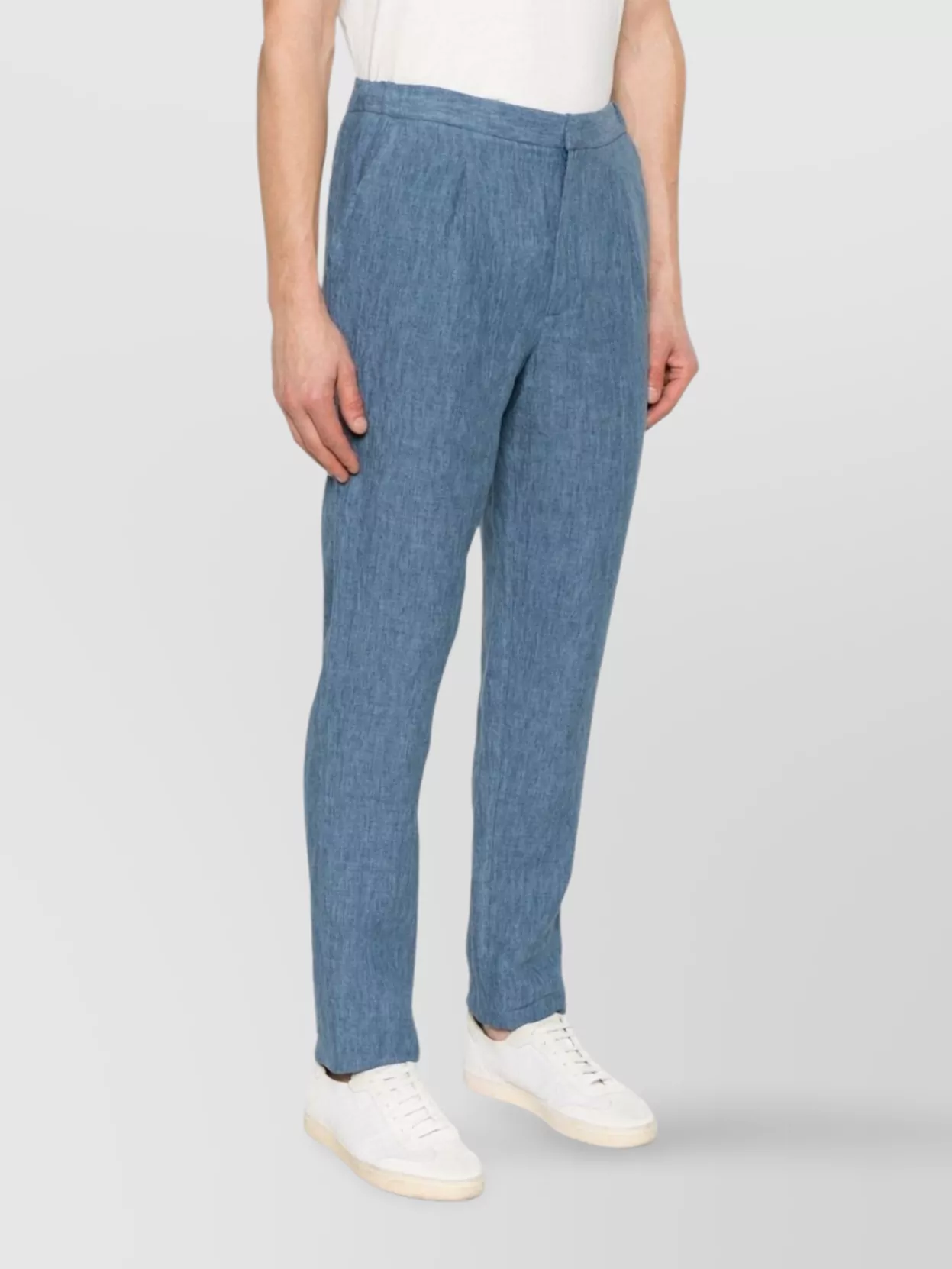 Emporio Armani Trousers Linen Elasticated Waistband
