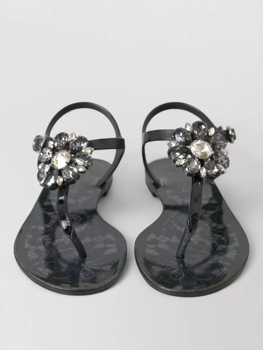 Dolce&Gabbana crystal embellished rubber slides