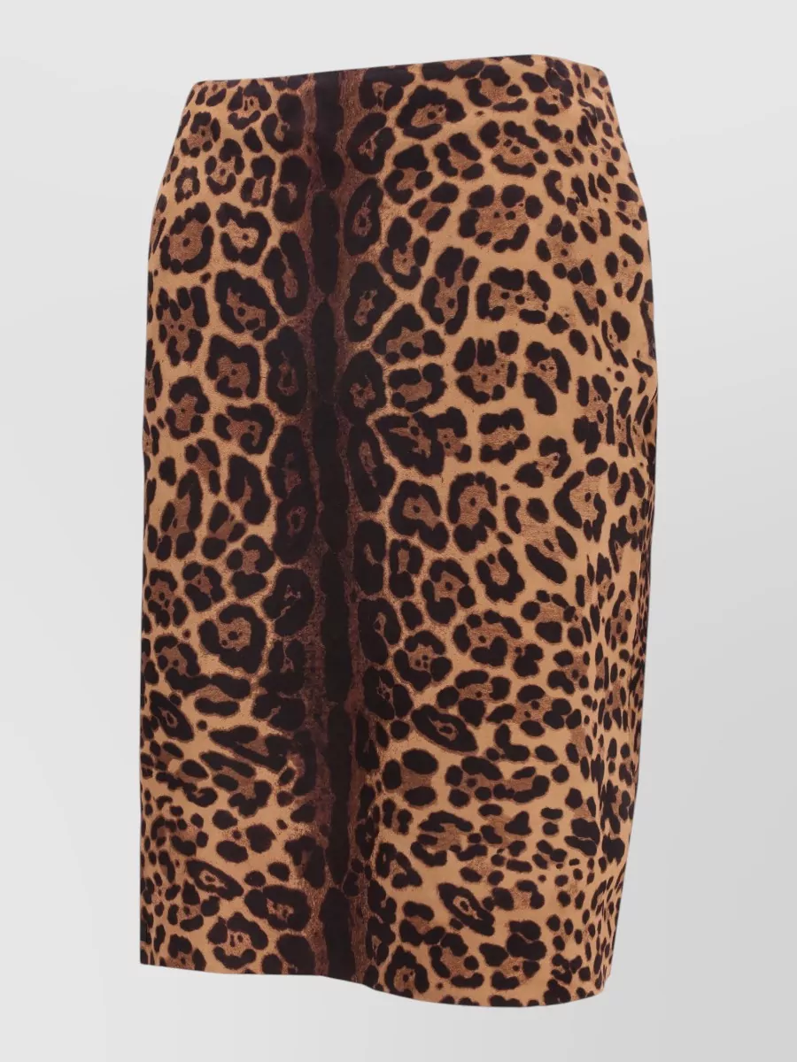 La Rose Leather Pencil Skirt