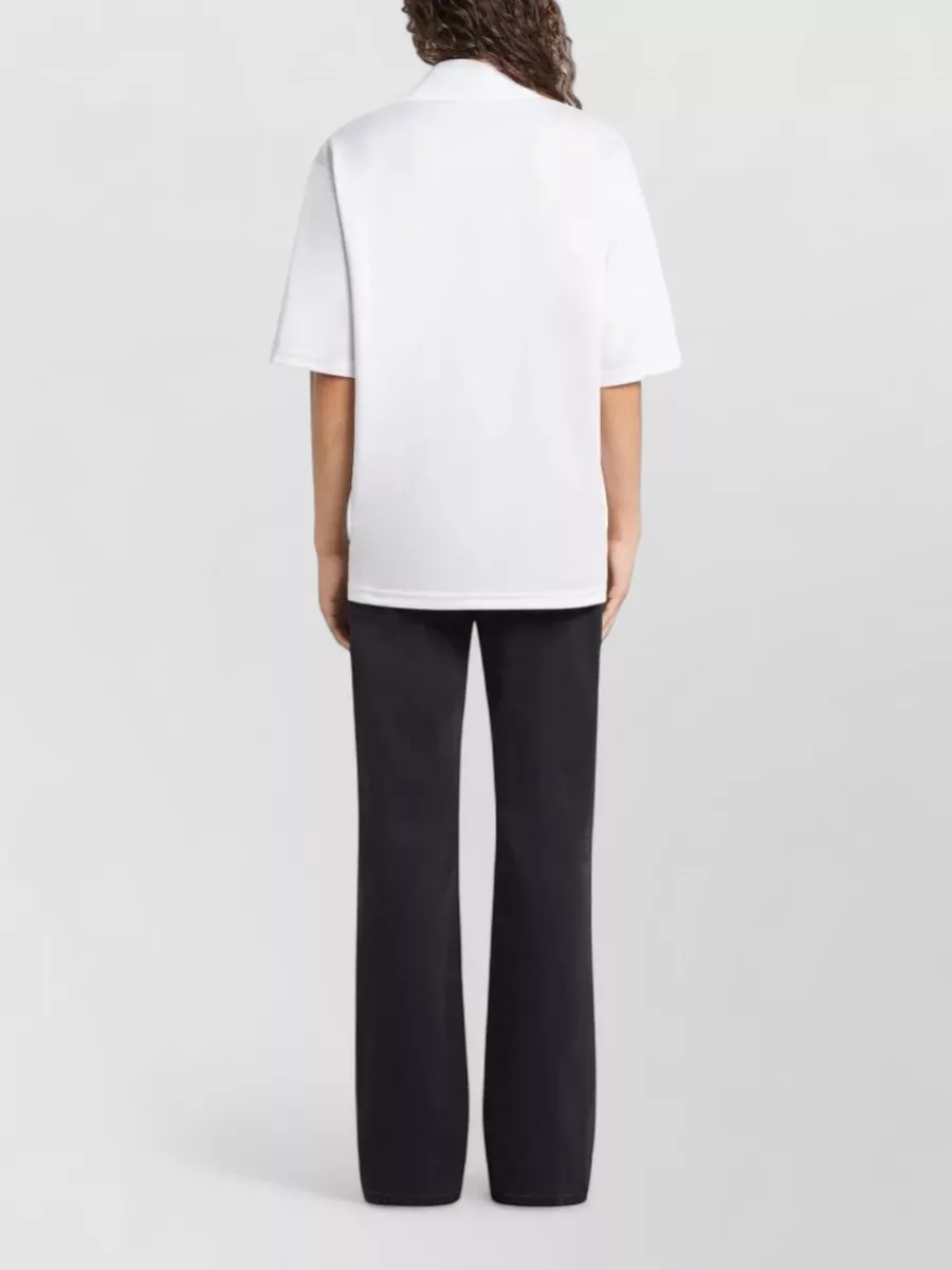 Courrèges Oversized V-Neck Polo Top