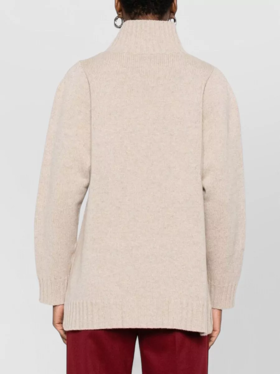 Max Mara Ribbed Cashmere Turtleneck Sweater