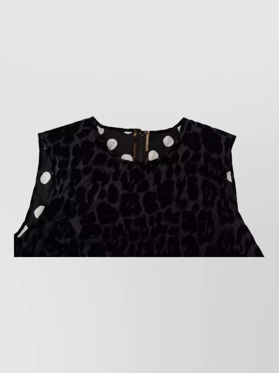 Dolce&Gabbana Leopard-Print Sleeveless Knee-Length Dress