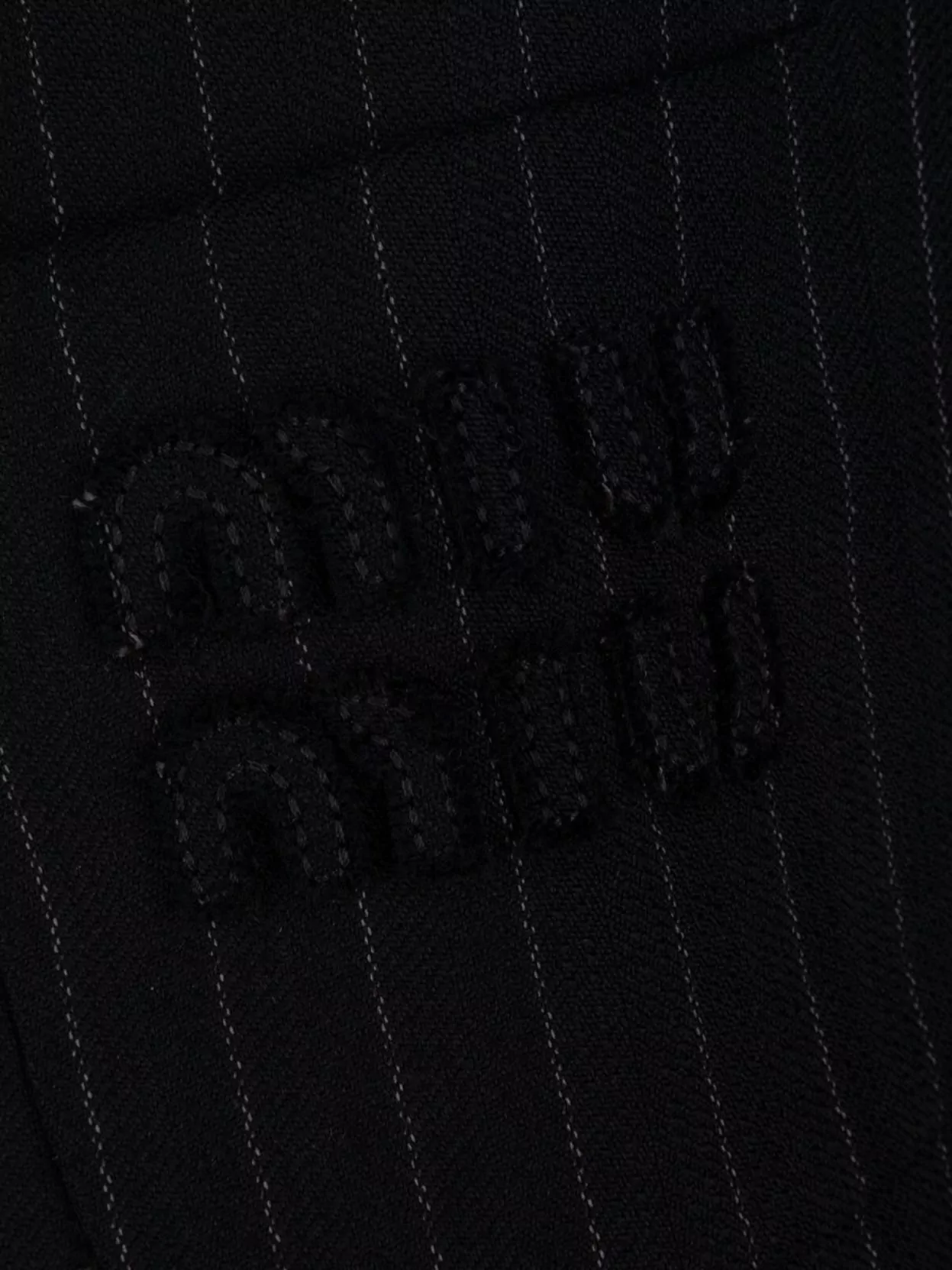 Miu Miu Jackets With Front Pocket And Pinstripe Pattern In Black