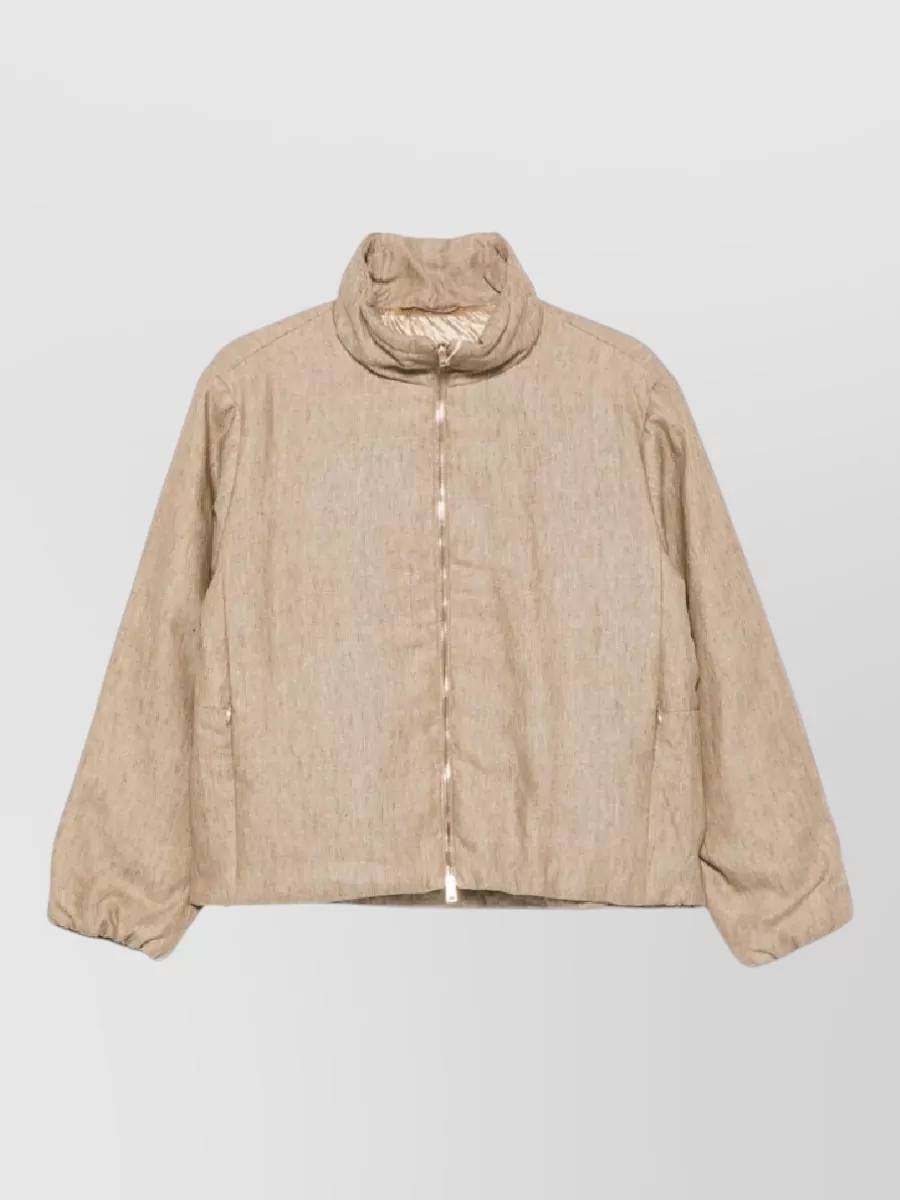 Herno linen single breasted coat
