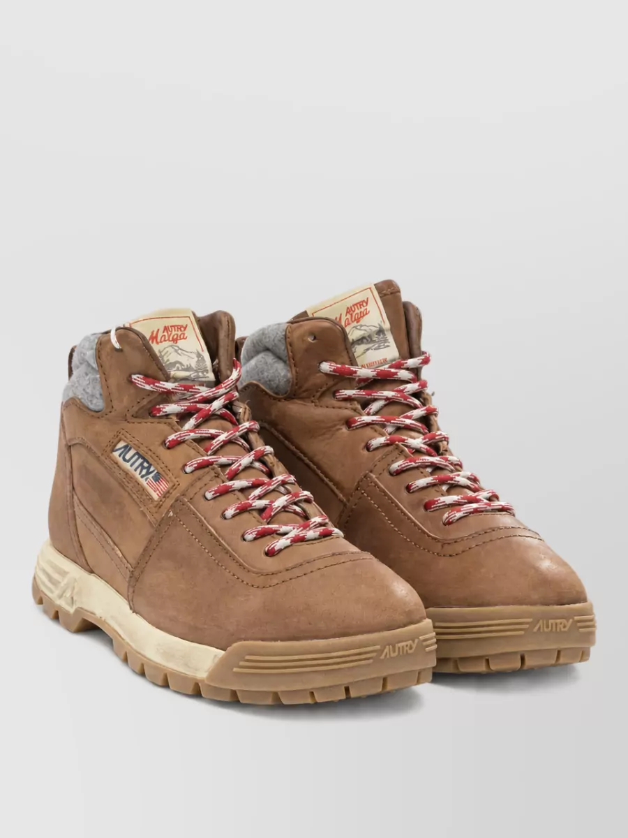 Autry leather lace-up boots