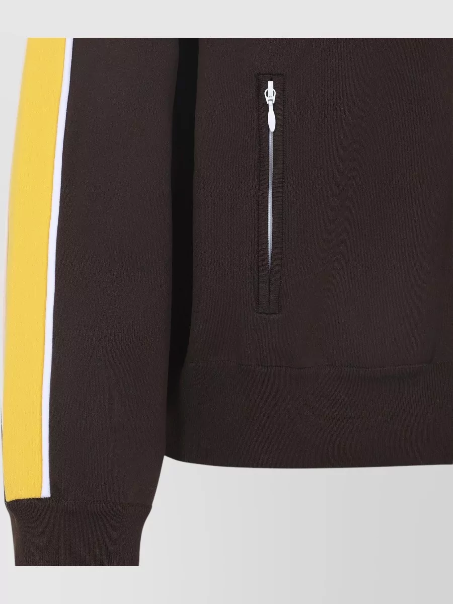 Miu Miu High Collar Knit Sweater Side Stripes