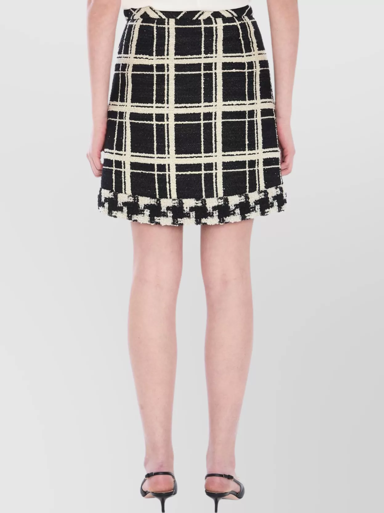 Valentino Garavani Check Tweed Mini Skirt